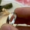 Fine Silver Geometric Bark Ring