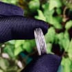 Fine Silver Tree Bark Ring