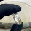 Fine Silver Geometric Bark Ring