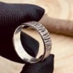 Fine Silver Tree Bark Ring