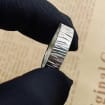 Fine Silver Tree Bark Ring Set