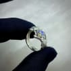Zircon Sterling Silver Maple Leaf Ring Set