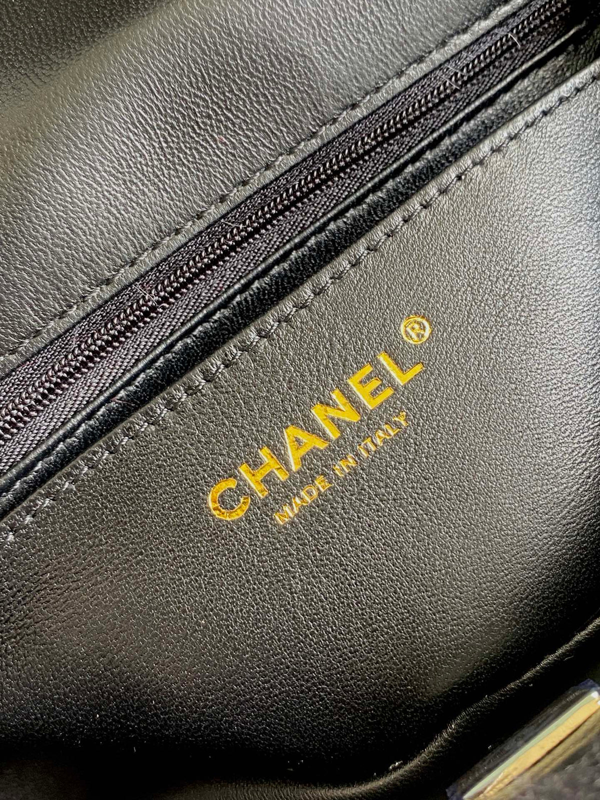 Mini CF 25 Flap Bag Black Shearling