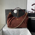 CC 25A Tote Bag 33cm Dark Brown Suede