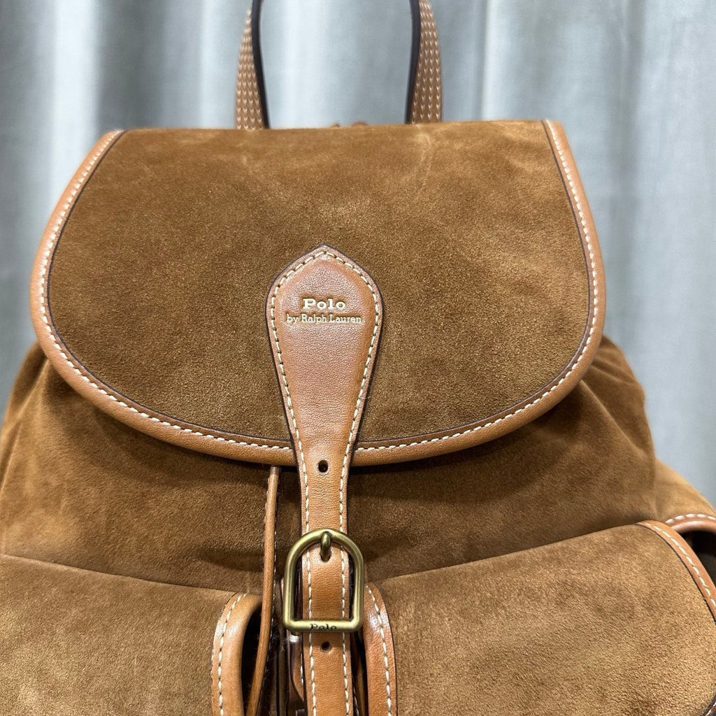 Polo Ralph Lauren Leather Suede Backpack 36 Brown