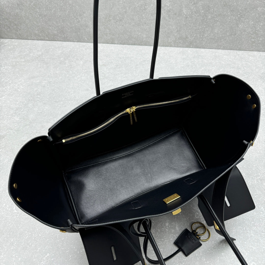 Bel Air Carry All Bag 30 in Black Nappa Lambskin Silver Hardware