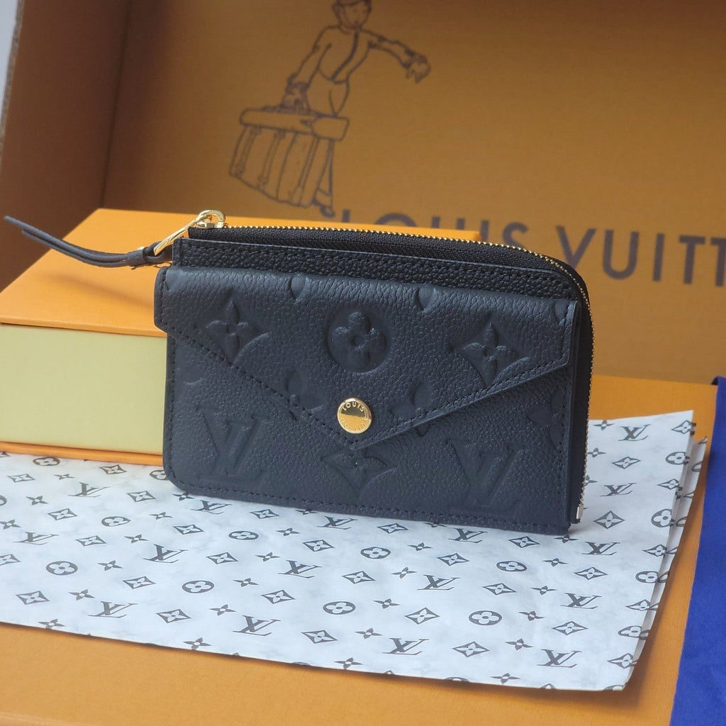 LV Recto Verso Card Holder Black Monogram Canvas 274739