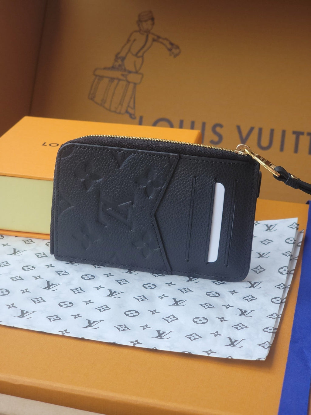 LV Recto Verso Card Holder Black Monogram Canvas 274739