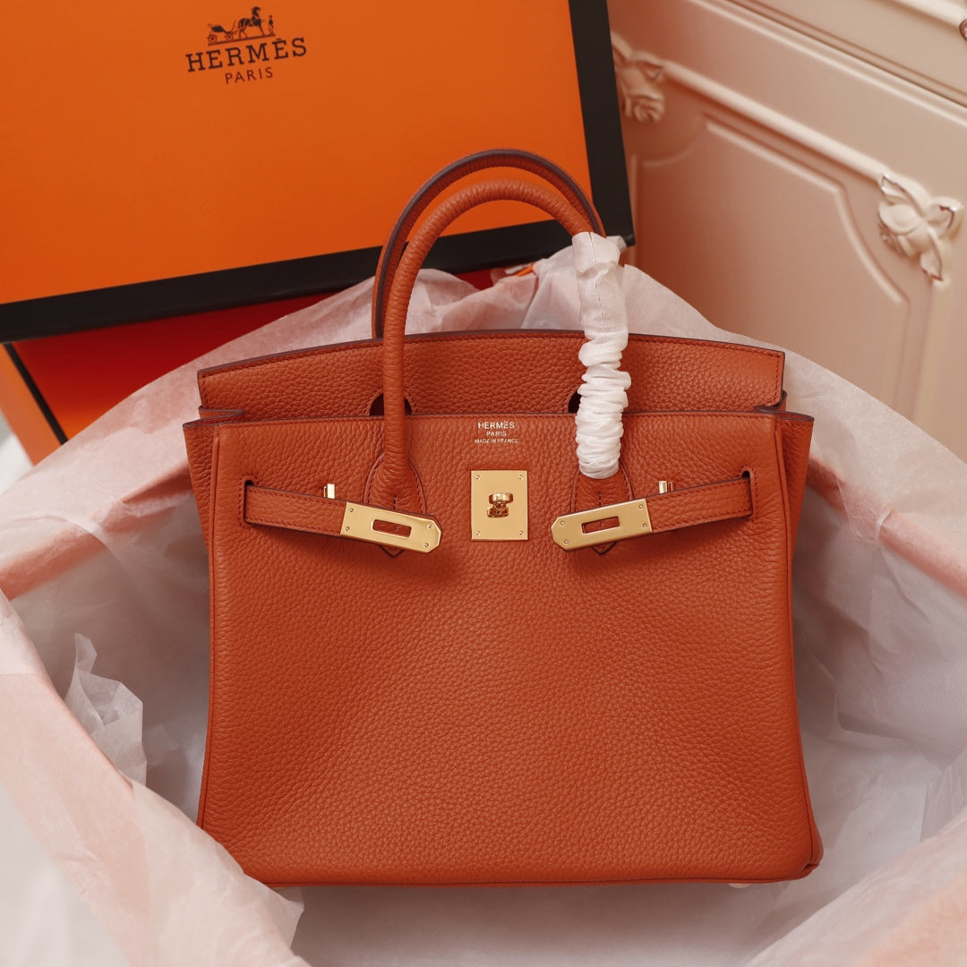HM BIRKIN BAG 35 FIRE TOGO GOLD HARDWARE