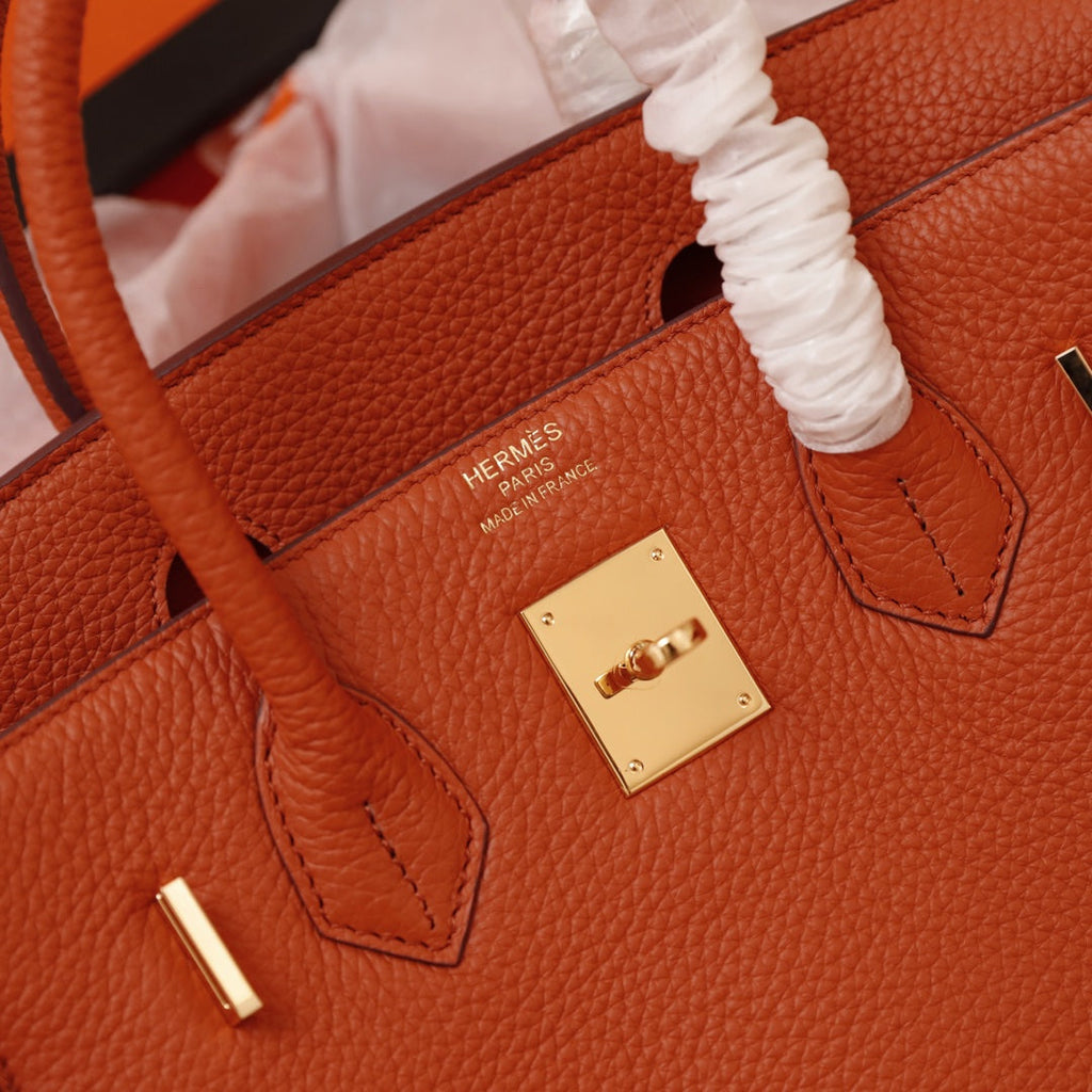 HM BIRKIN BAG 35 FIRE TOGO GOLD HARDWARE