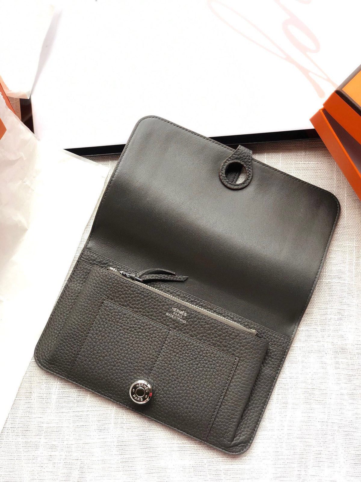 HM Dogon Wallet 20 Dark Brown Togo Shw