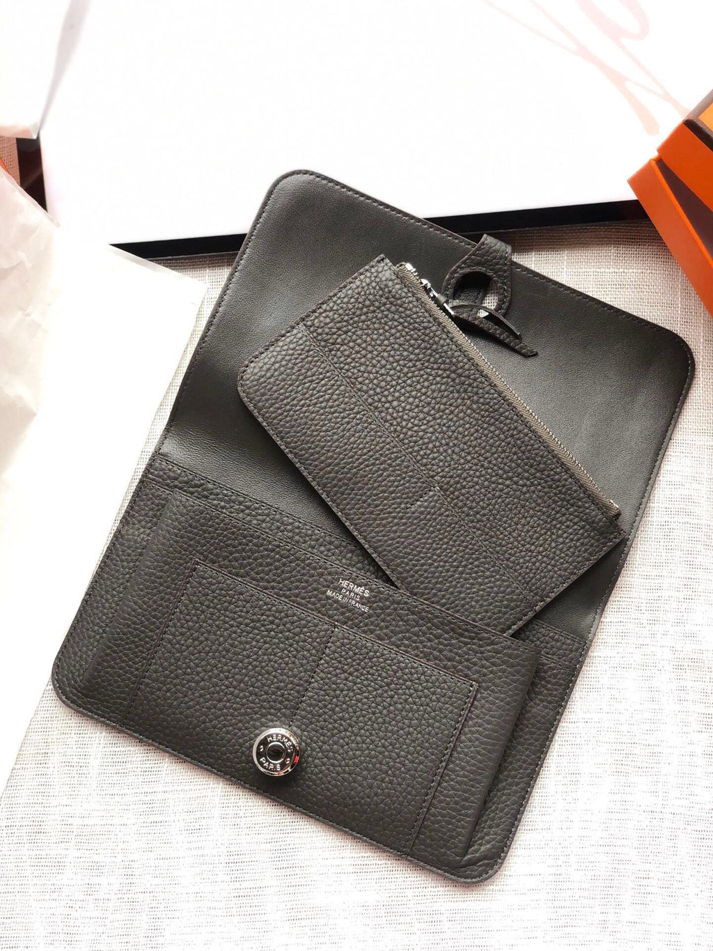 HM Dogon Wallet 20 Dark Brown Togo Shw