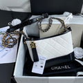 Chanel 25 Gabrielle Black White 20cm Calfskin 289506