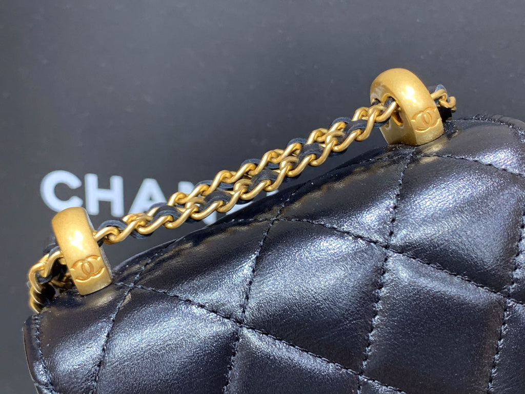 CC 21s Phone Bag Black Lambskin GHW