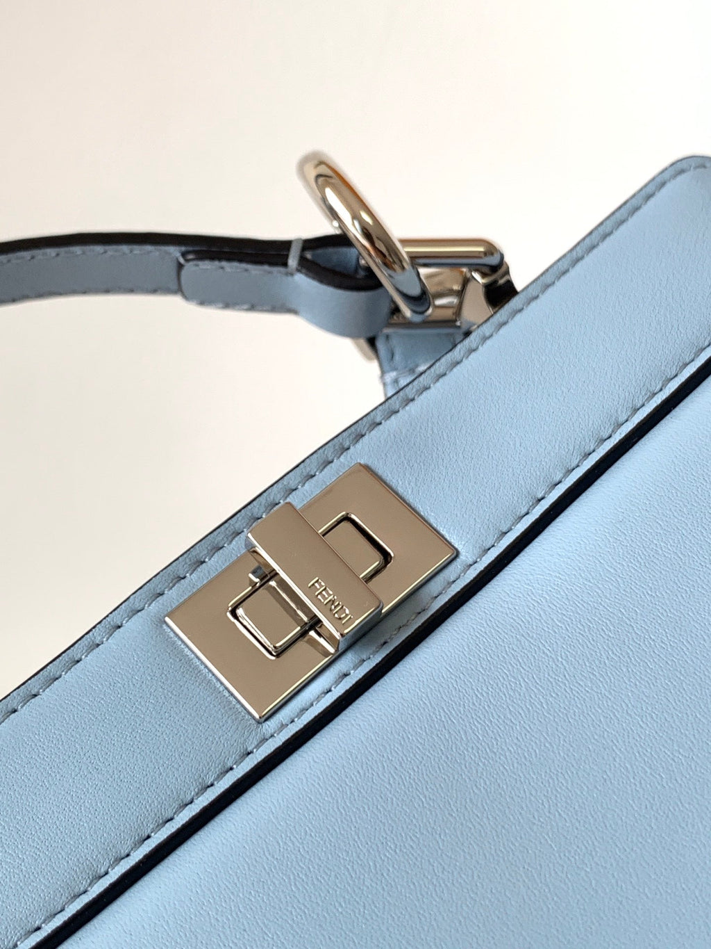 Peekaboo ISeeU Petite 20 Bag Baby Blue Lambskin Shw