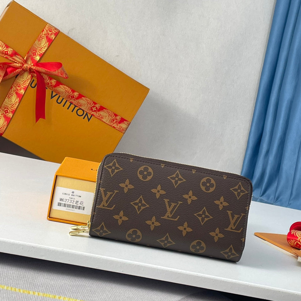 LV Double Zippy XL Wallet Brown Monogram Canvas 221554