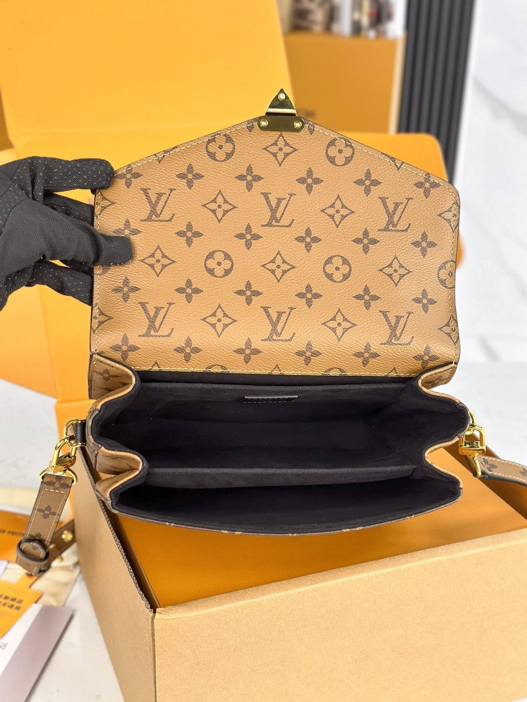 LV Pochette Metis Brown mix Ginger Brown Monogram Reverse Canvas 204264