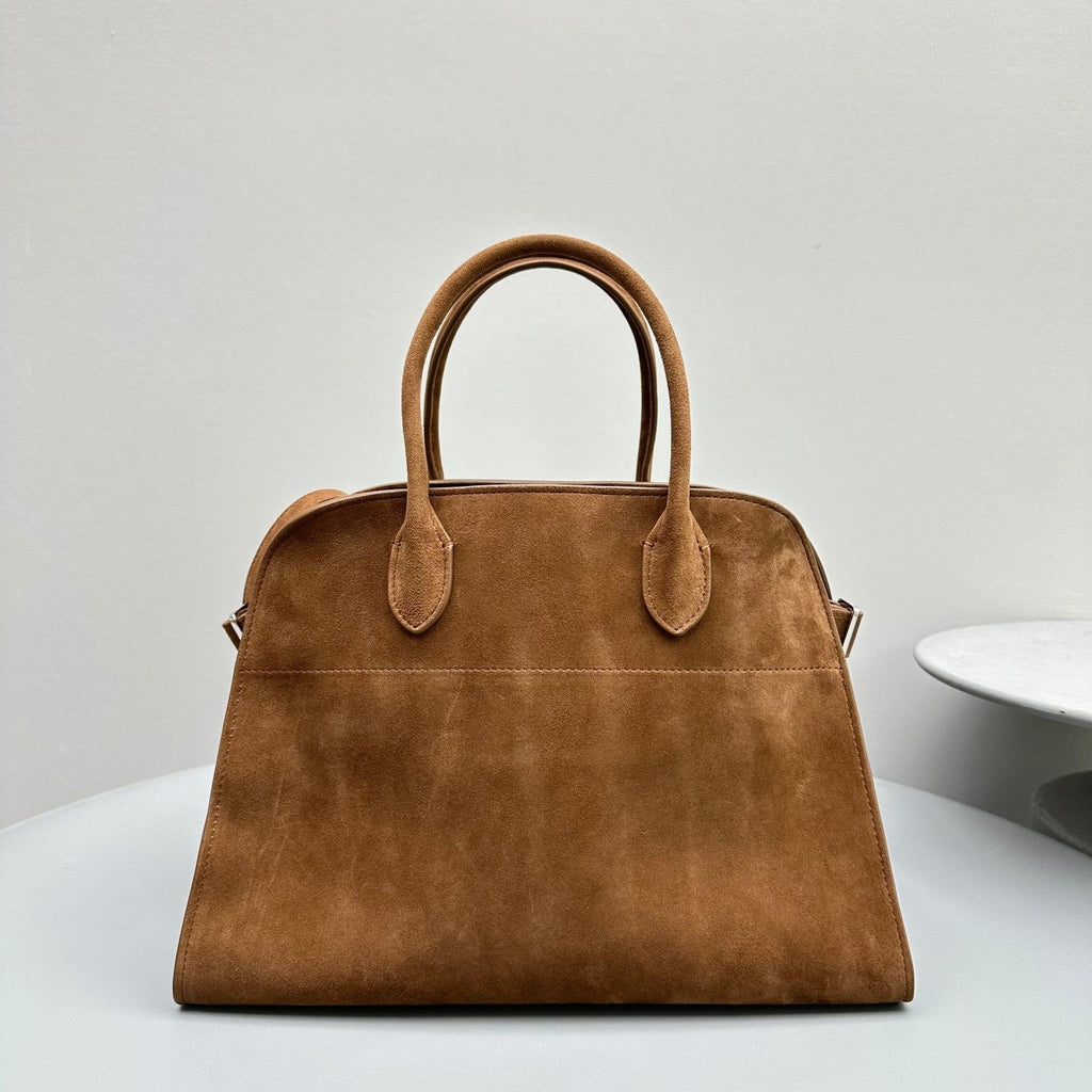 The Row Margaux 12 32cm Tote Bag In Suede