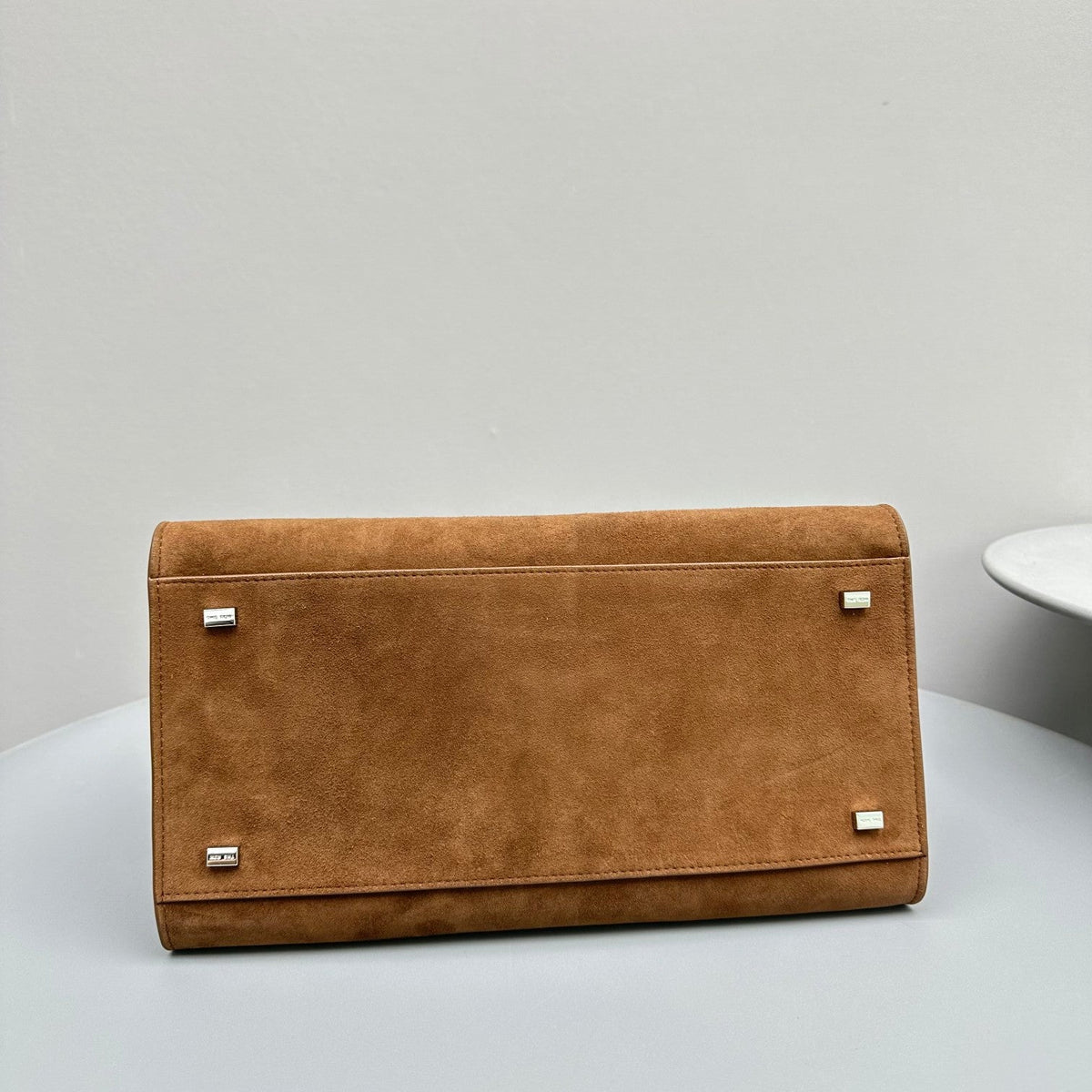 The Row Margaux 12 32cm Tote Bag In Suede