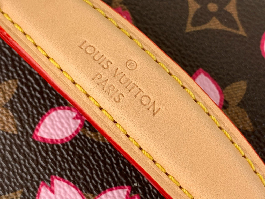LV x TM NICE 20cm Sakura Brown Cherry Blossom Monogram Canvas