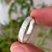 Fine Silver Geometric Bark Band