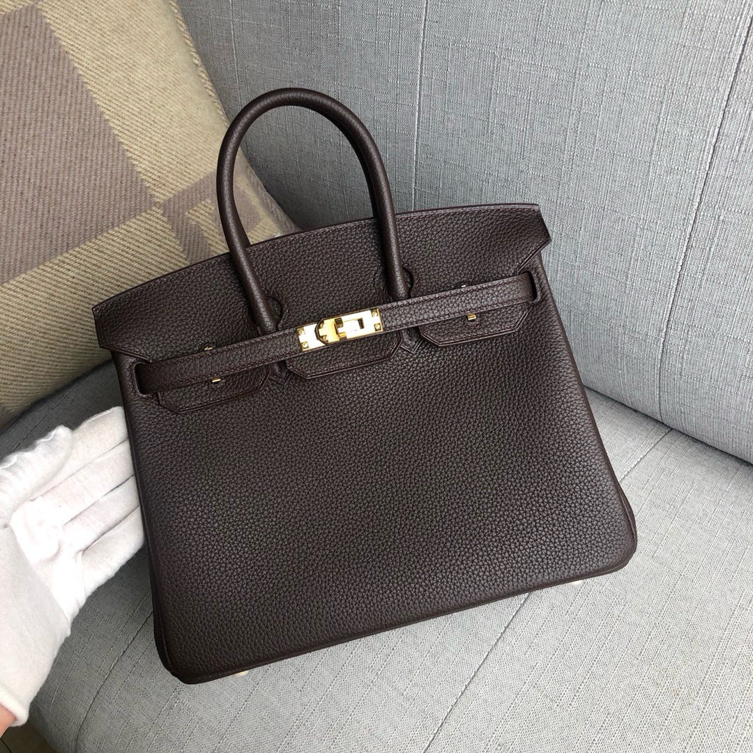HM BIRKIN CHOCOLATE TOGO LEATHER