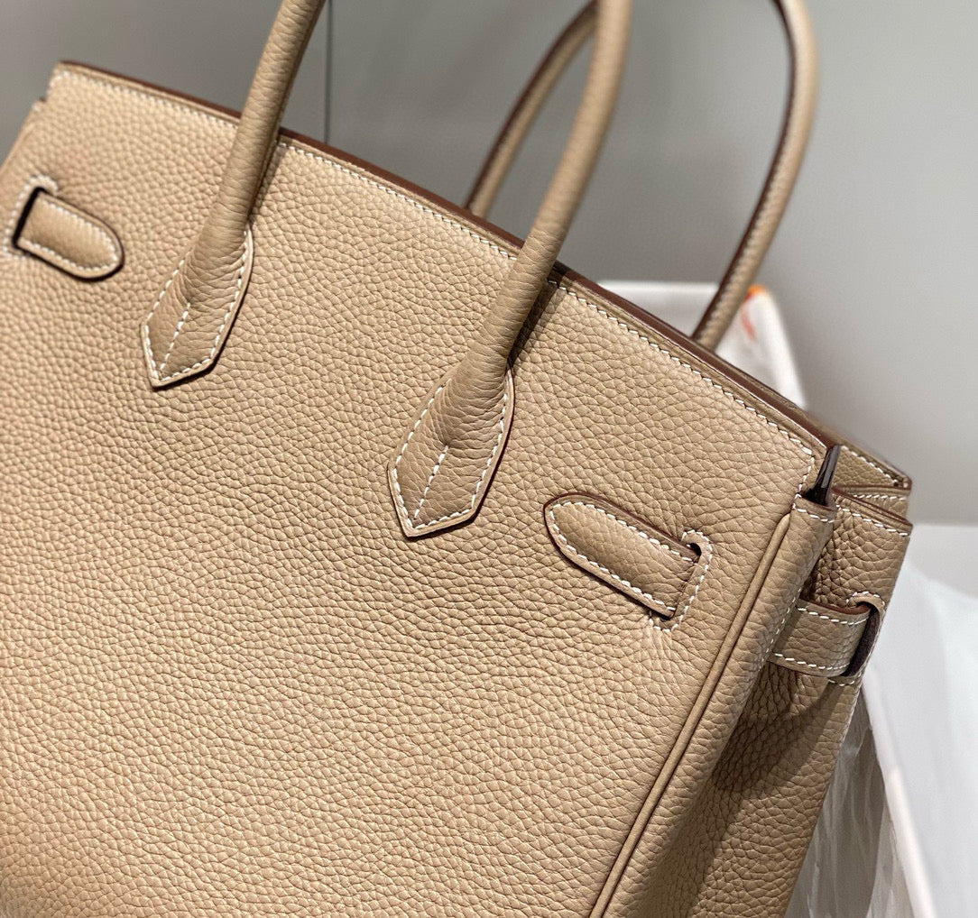 HM BIRKIN 30CM BROWN TOGO LEATHER SILVER HARDWARE