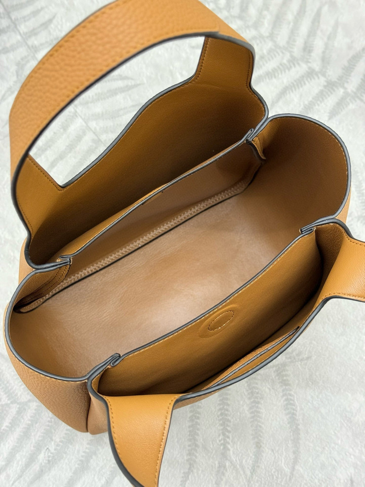 Prada Medium Leather Tote Bag Caramel Calfskin