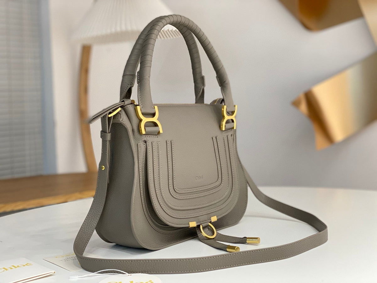 Marcie Bag In Grained Leather Cashmere Grey