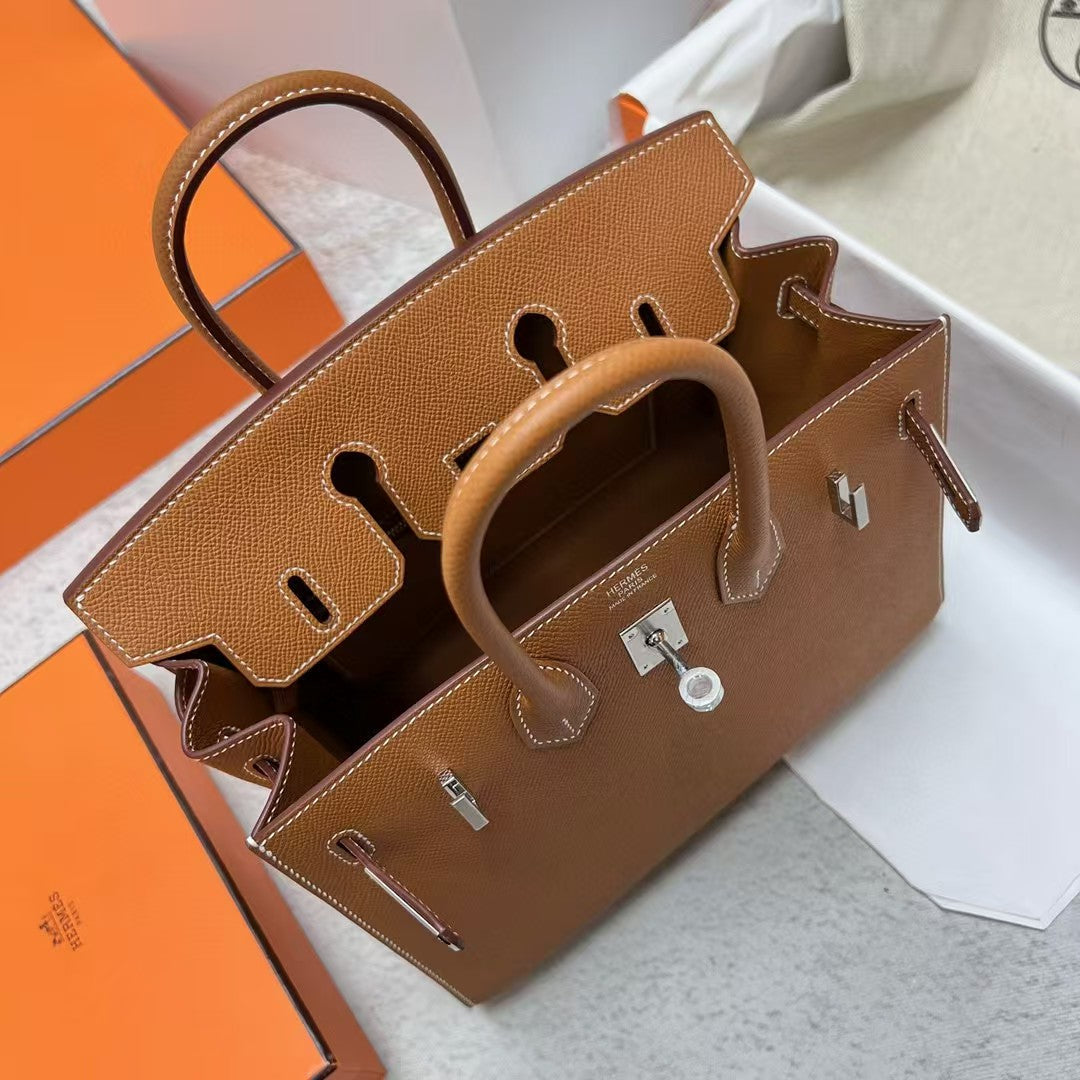 HM BIRKIN 25CM GOLD TOGO LEATHER SILVER HARDWARE
