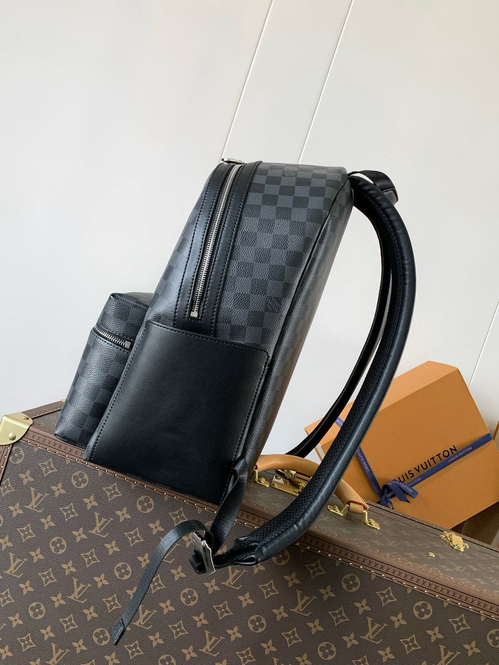 Lv Discovery 38cm Backpack Black Monogram Eclipse Canvas And Cowhide