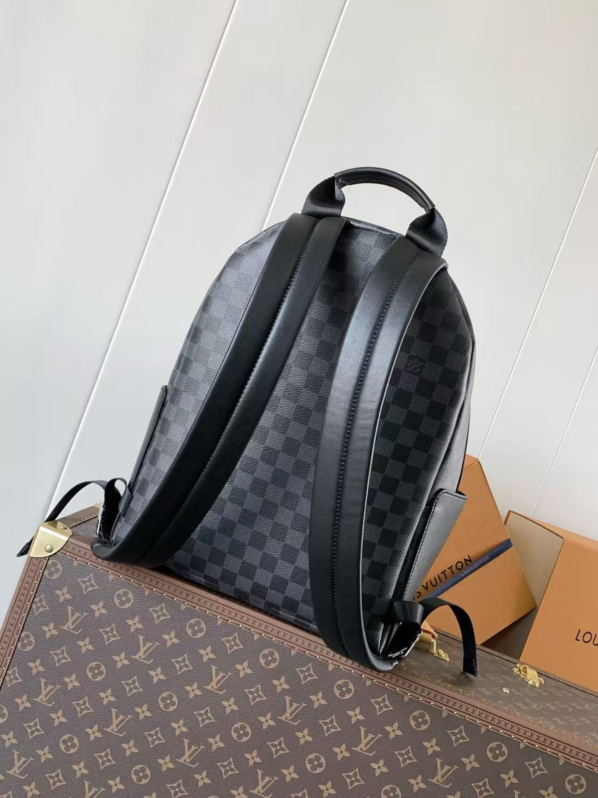 Lv Discovery 38cm Backpack Black Monogram Eclipse Canvas And Cowhide