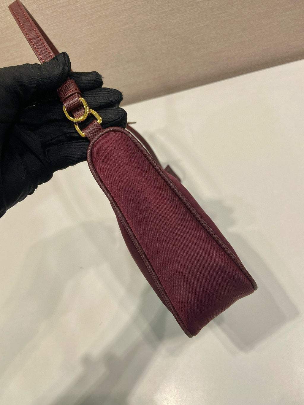Prada Re-Edition 2005 Re-Nylon bag Burgundy Recycled polyamide