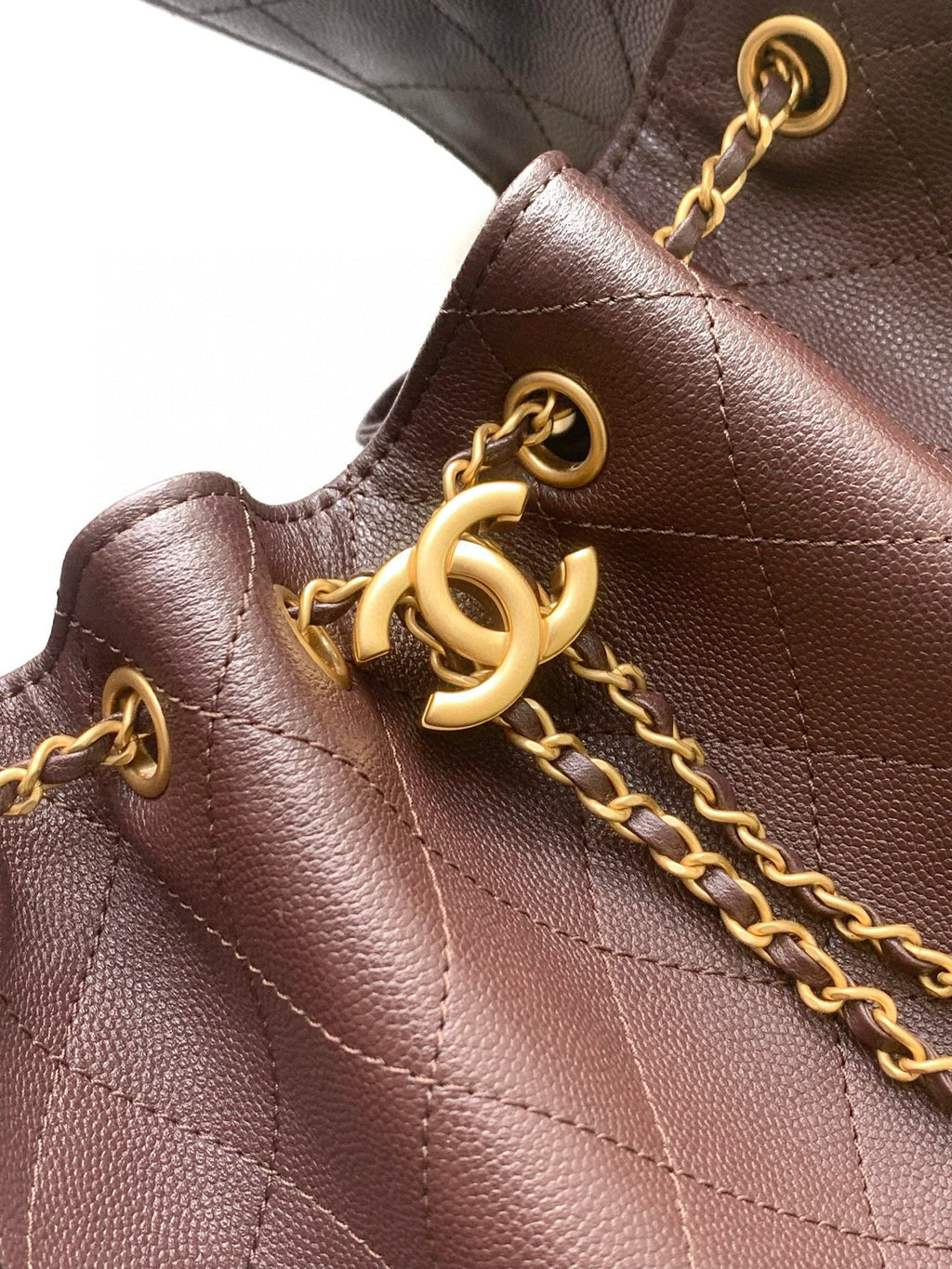 CC 25C Hobo Bag Chocolate Brown Grained Calfskin