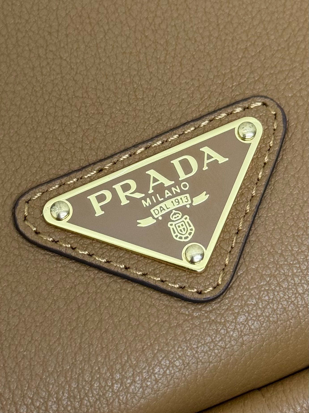 Prada Darling Medium 25cm Tote Bag Caramel Graine Calfskin