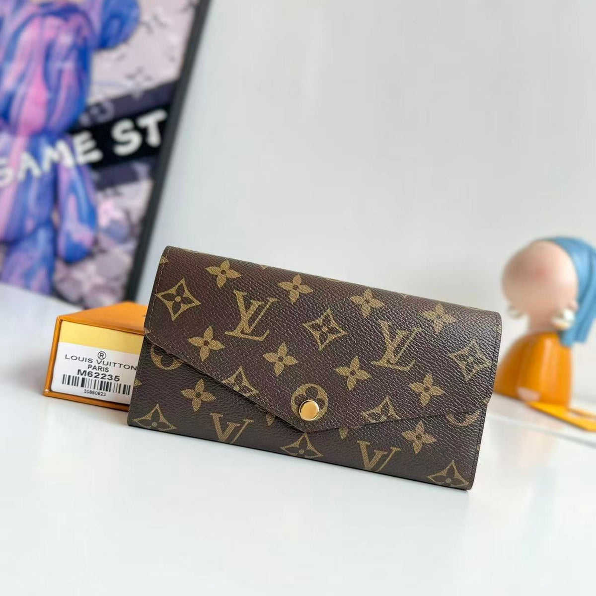 LV Sarah Wallet 19 Brown in Monogram Cowhide