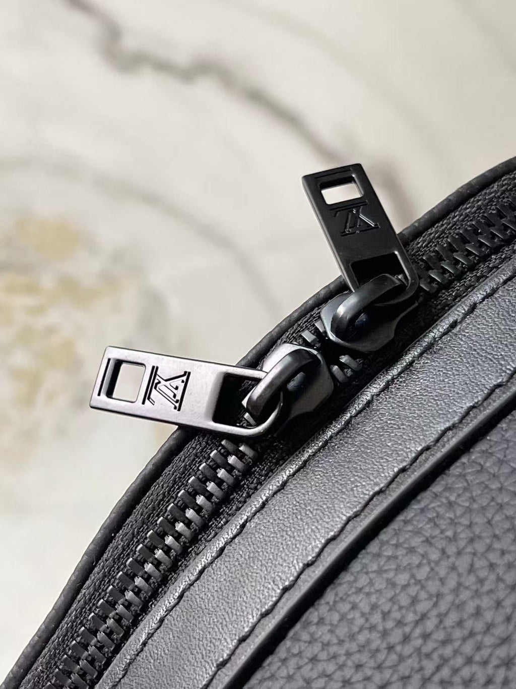 LV M22503 Takeoff Backpack Black Aerogram Cowhide