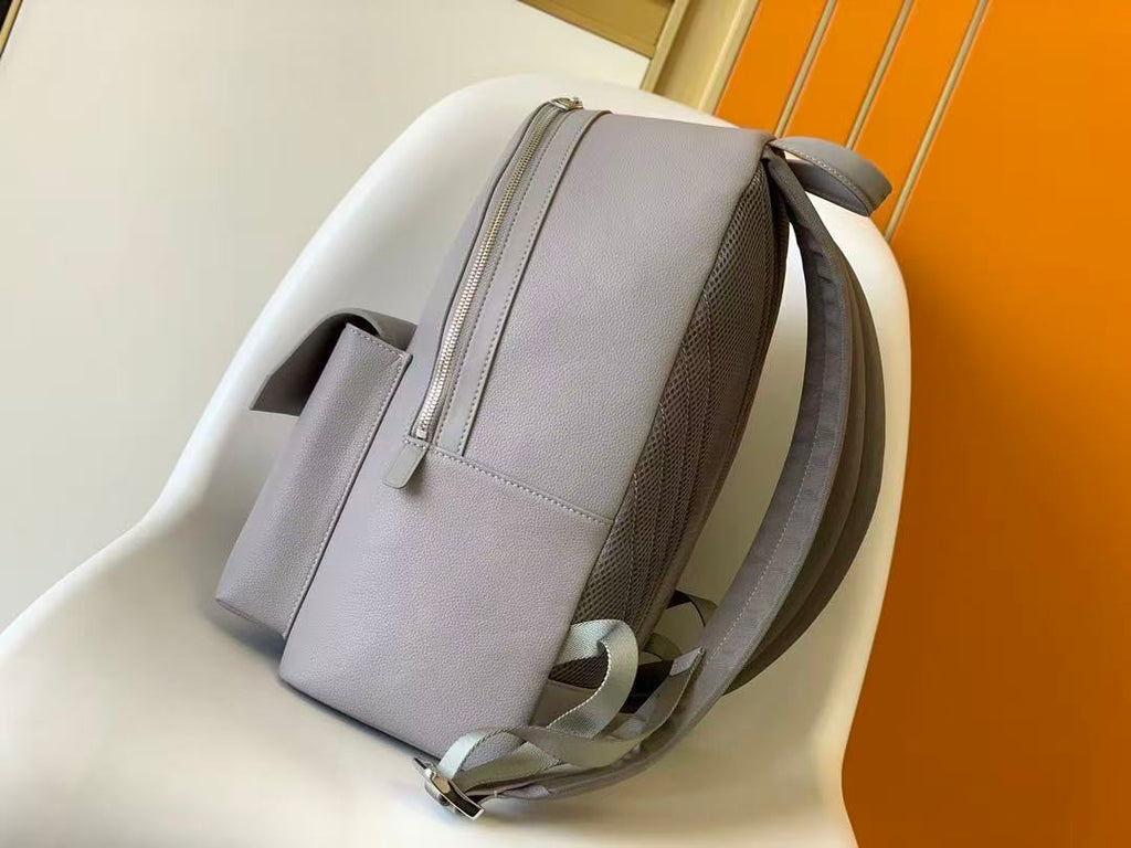LV Aerogram Backpack Grey in Calfskin Leather
