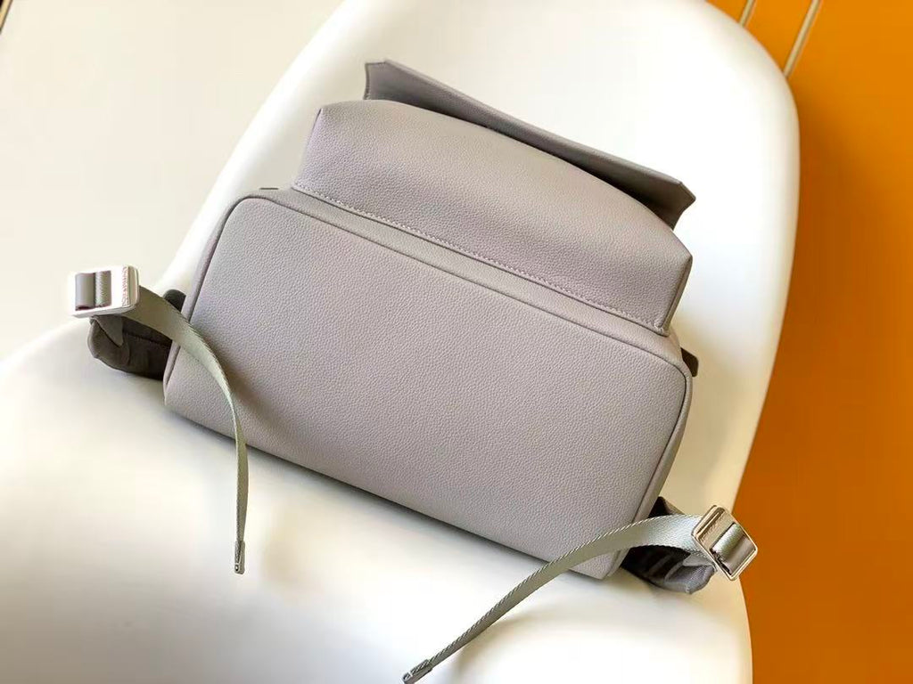 LV Aerogram Backpack Grey in Calfskin Leather