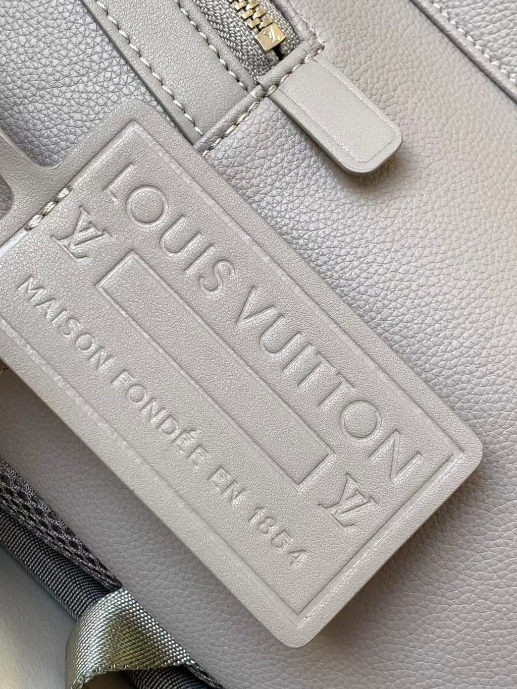LV Aerogram Backpack Grey in Calfskin Leather