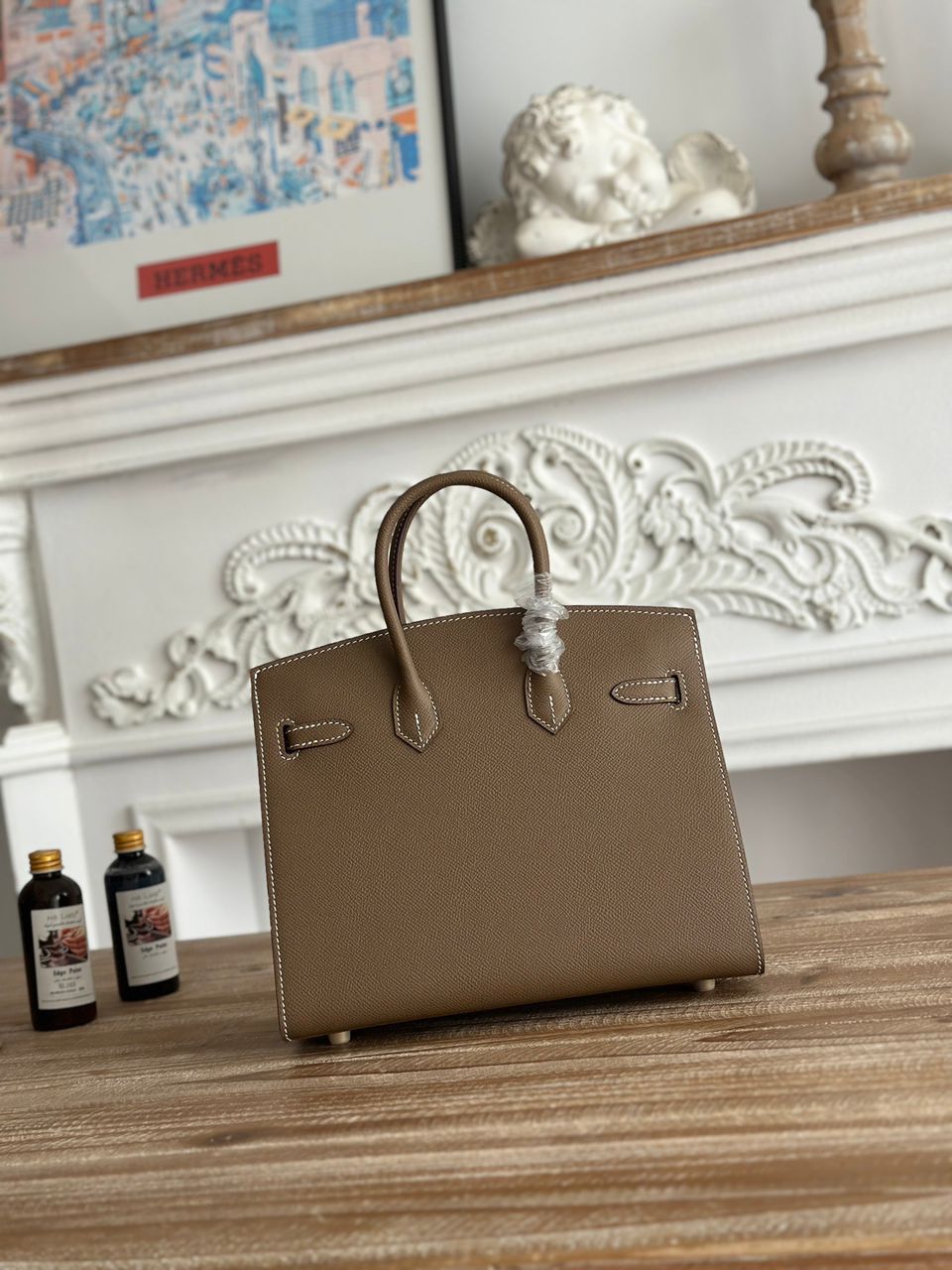 HERM Birkin 25cm Elephant Gray in Epsom