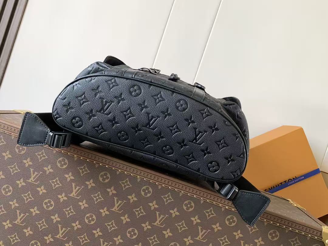 LV M55699 Christopher MM Backpack Black Cowhide