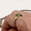 Peridot Sterling Silver Twig Ring