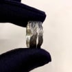 Fine Silver Tree Bark Ring Set