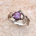 Alexandrite Sterling Silver Twig Ring