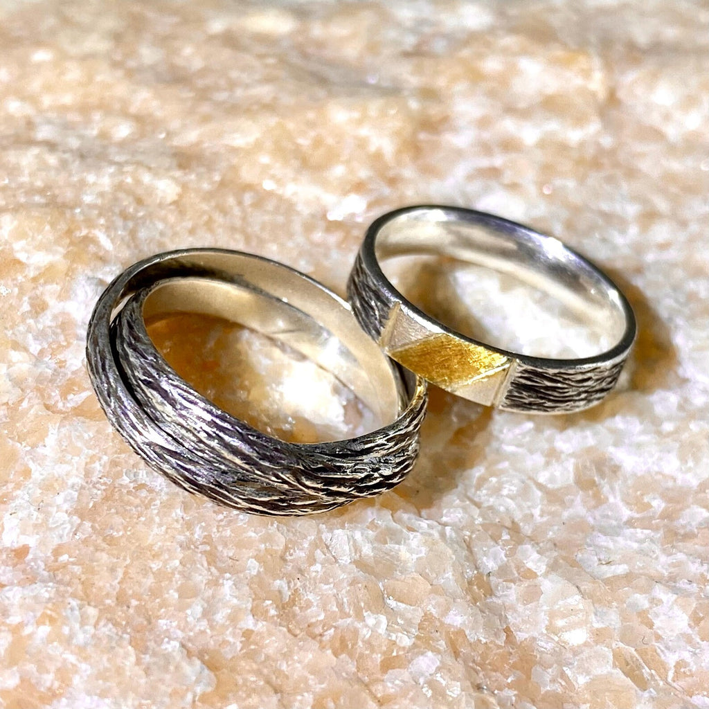 Sterling Silver Tree Bark Ring