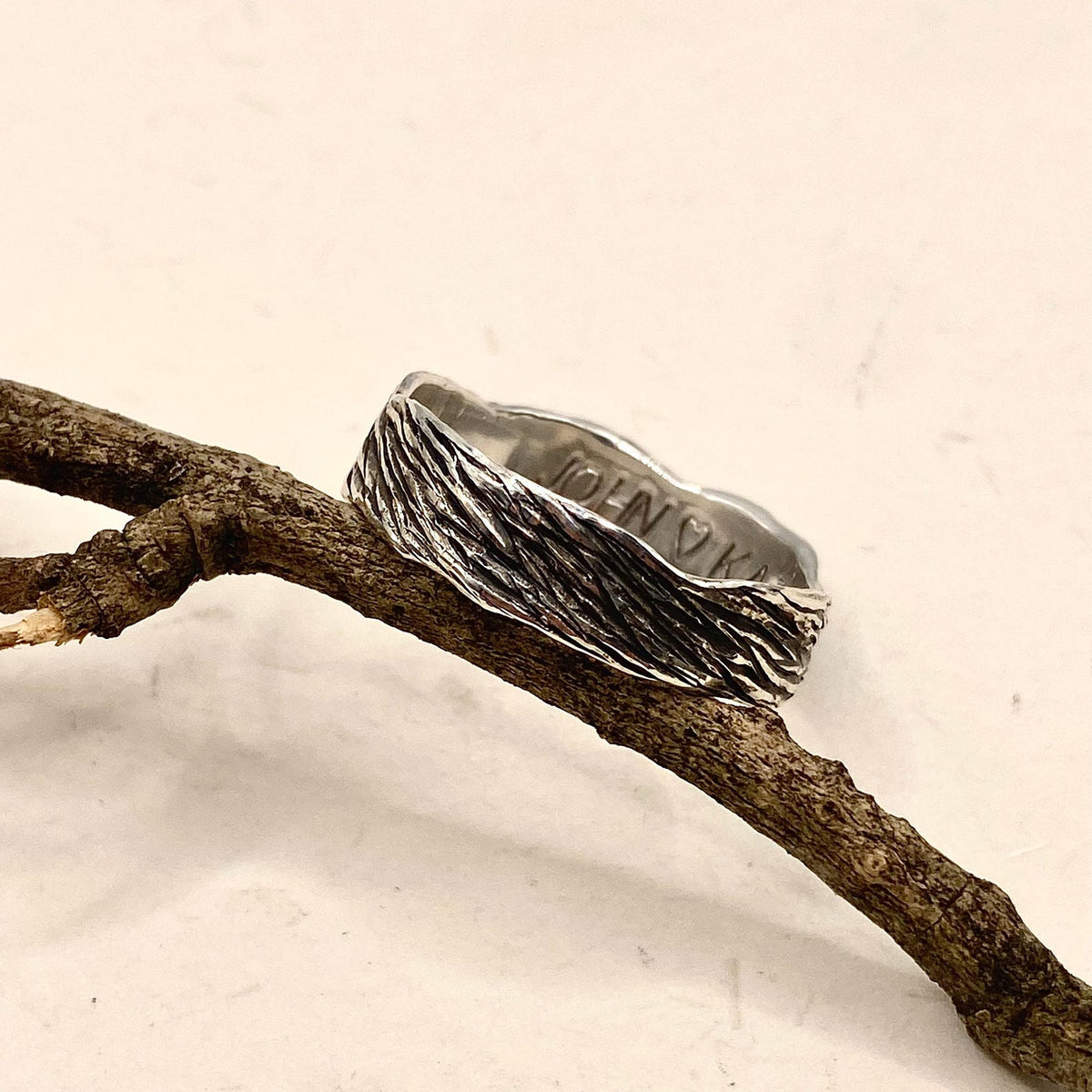 Fine Silver Twig Ring
