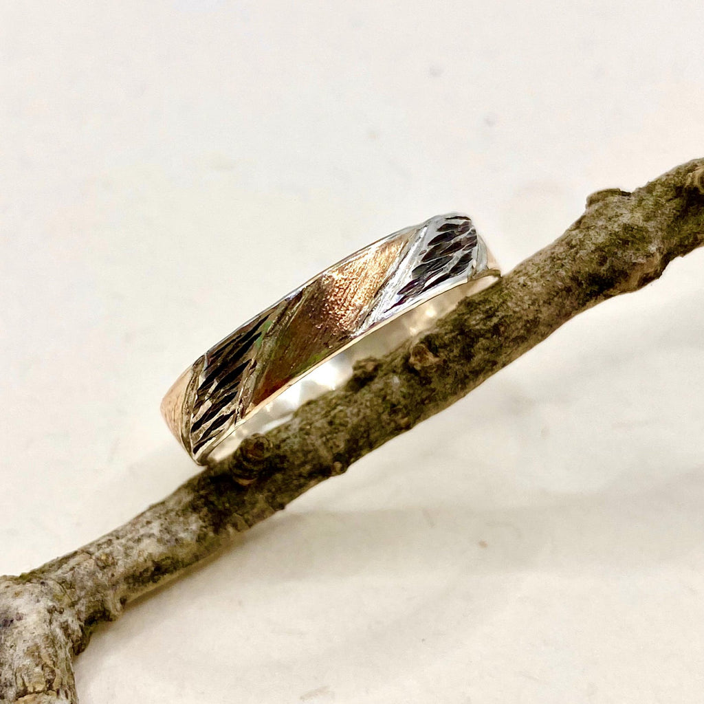 Fine Silver Tree Bark Band