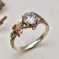 Lab-Grown Diamond 14K Gold Tree Bark Ring