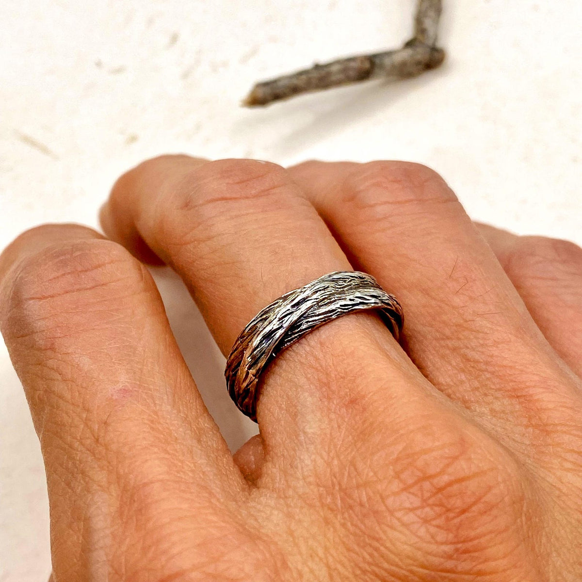 Sterling Silver Twig Ring